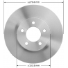 TARCZA HAMULCOWA PRZEDNIA PRT1903 BENDIX PREMIUM (Ford Taurus, Thunderbird, Windstar, Lincoln Continental, Cougar, Sable) 