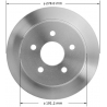 TARCZA HAMULCOWA TYLNA PRT5155 BENDIX PREMIUM (Venture, Alero, Intrigue, Grand Am, Grand Prix, Montana, Trans Sport) 