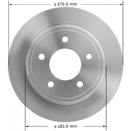 TARCZA HAMULCOWA TYŁ PRT1849 BENDIX PREMIUM