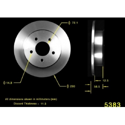 TARCZA HAMULCOWA TYŁ PRT5153 BENDIX PREMIUM