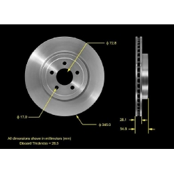 TARCZA HAMULCOWA PRZÓD PRT5651 BENDIX PREMIUM
