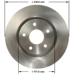 TARCZA HAMULCOWA PRZÓD PRT6170 BENDIX PREMIUM 